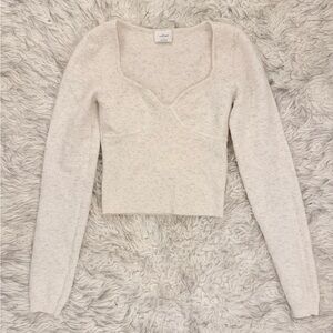 Wilfred ‘Greer’ Sweater - Heather Light Oatmeal